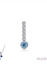 Lafonn 0.32 CTW Simulated Diamond And Simulated Aquamarine  March Birthstone Love Pendant