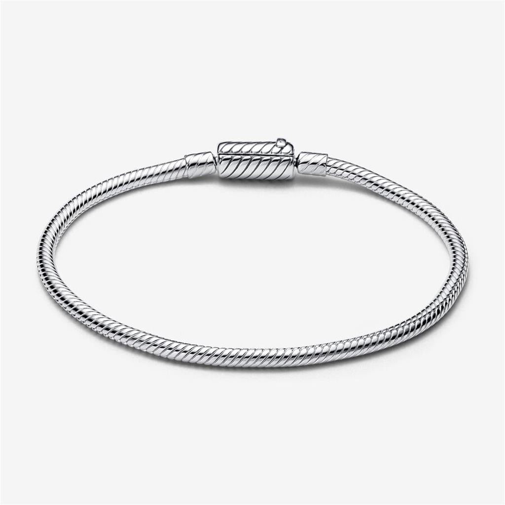 Pandora Moments Sliding Magnetic Clasp Snake Chain Bracelet Size 17