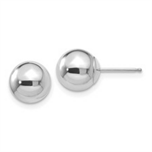 14Kw 4Mm Polished Ball Stud Earrings