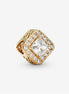 Pandora Timeless 14K Gold Square Sparkle Halo Charm