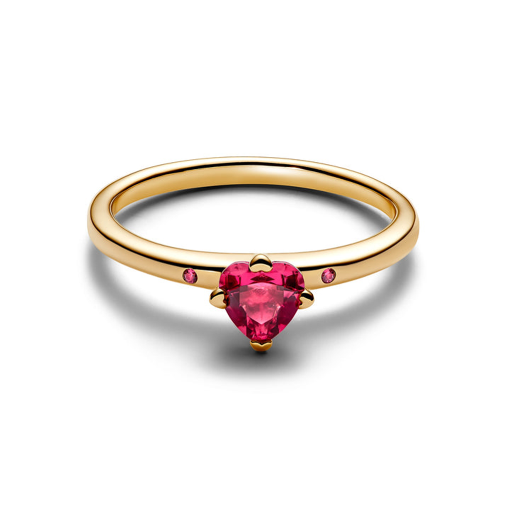 Pandora Moments Gold Plated Explosion of Love Ring Size 58