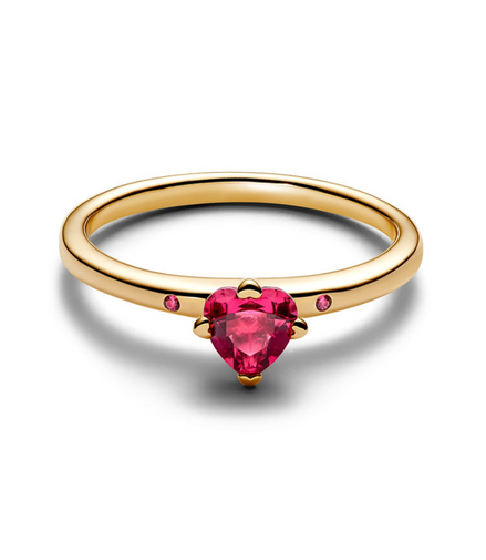 Pandora Moments Gold Plated Explosion of Love Ring Size 58
