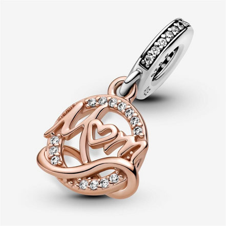 Pandora Moments Two-Tone Mom Dangle Charm