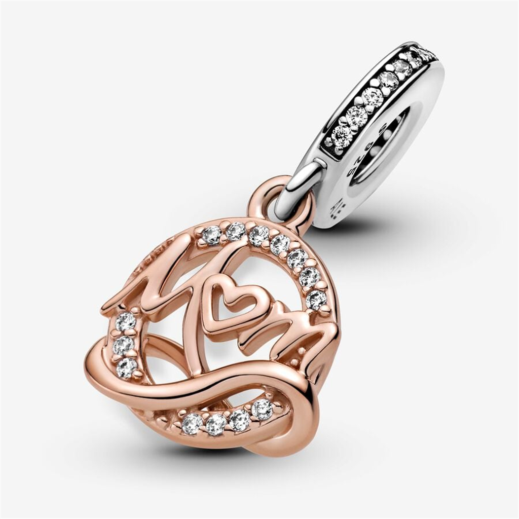 Pandora Moments Two-Tone Mom Dangle Charm