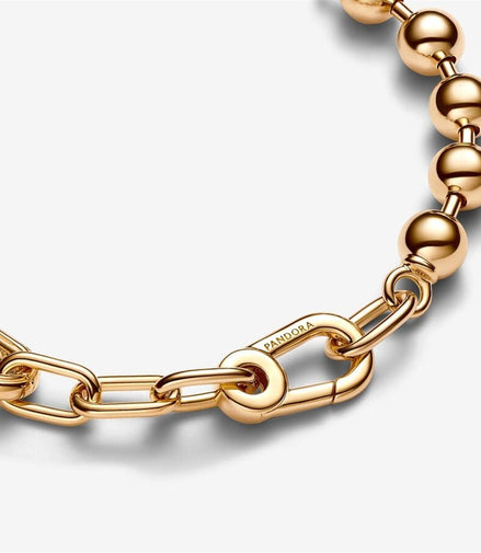 Pandora ME Metal Bead And Link Chain Bracelet Size 4