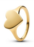 Pandora Engravable Heart Gold-Plated Ring Size 52