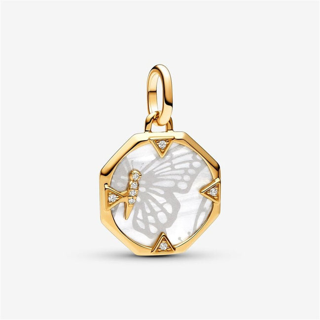 Pandora ME/Pandora  Pearlescent Butterfly Medallion Charm