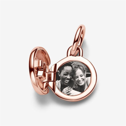 Pandora Moments 14K Rose Gold Plated Openable & Engravable Love Locket Charm