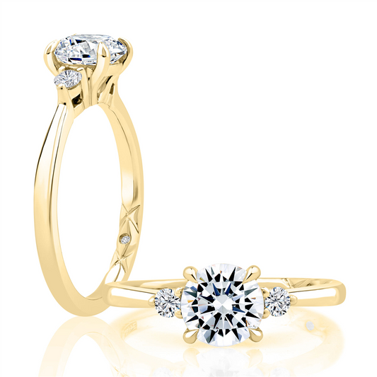 A.JAFEE 14K Yellow 0.10 CTW Diamond Semi-Mount Engagement Ring