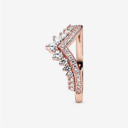 Pandora Timeless Rose Princess Wishbone Ring Size 4.5