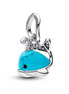 Pandora Moments Turquoise-colored Whale Dangle Charm