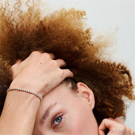 Pandora Timeless Sparkling Gold-Plated Tennis Bracelet Size 20