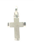 14K White Gold Sand Blast Cross Charm