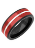 Triton Red Ceramic And Tungsten Carbide Ring