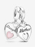 Pandora Moments Mother And Daughter Double Heart Splitable Dangle Charm