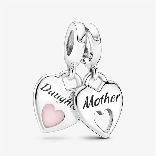 Pandora Moments Mother And Daughter Double Heart Splitable Dangle Charm