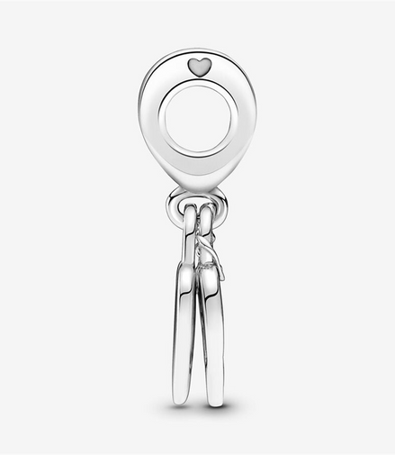 Pandora Moments Rose Heart Padlock Dangle Charm