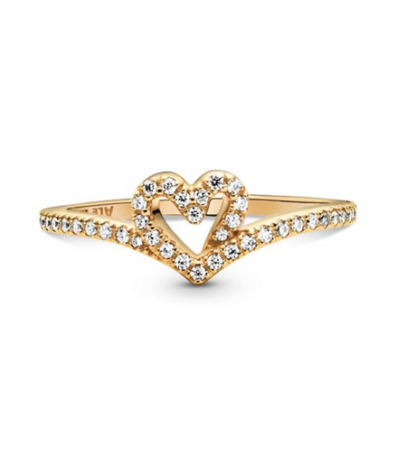 Pandora Timeless Wish Sparkling Heart Ring Size 5