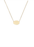 14k Yellow Gold Oval Pendant Necklace Adjustable