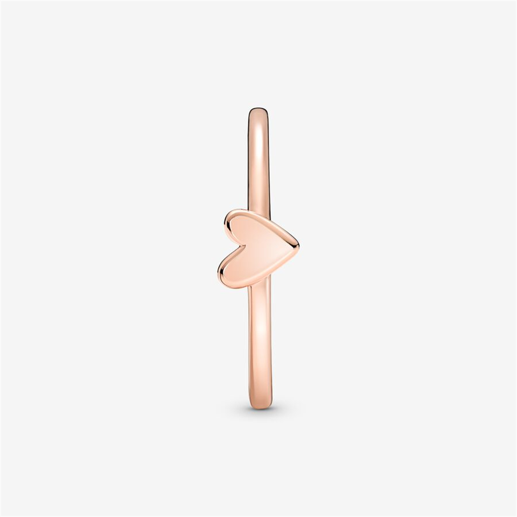 Pandora Moments Rose Gold Free Hand Heart Ring Size 7