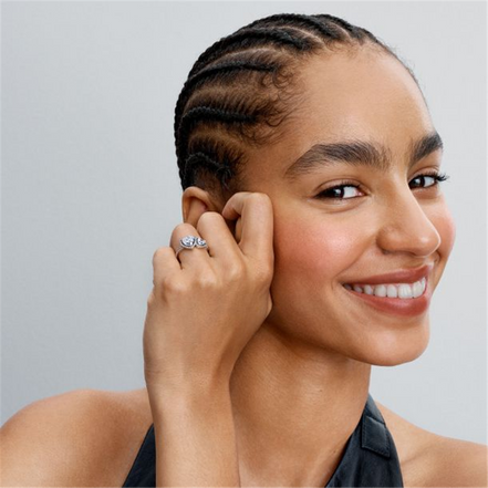 Pandora Sparkling Halo Hearts Ring Size 7.5