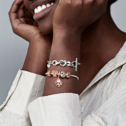 Pandora Moments Band Of Hearts Clip Charm