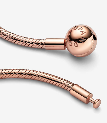 Pandora Moments Rose Iconic Snake Chain Necklace 50 cm