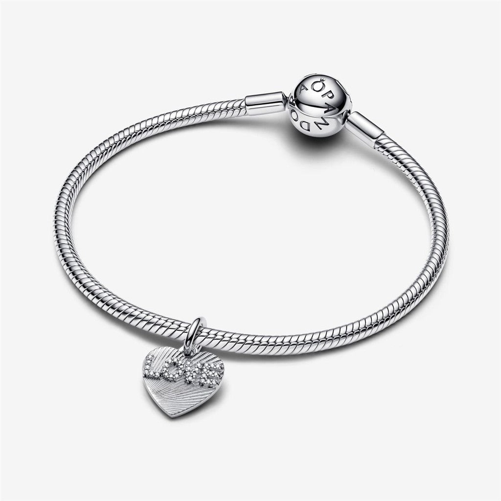 Pandora Moments Engravable Love Heart Dangle Charm