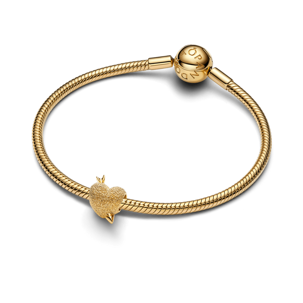 Pandora Moments Gold Plated Cupid Heart Charm