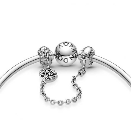 Pandora Heart Family Tree Safety Chain Charm