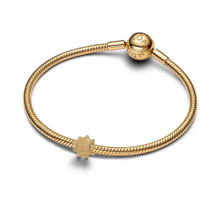 Pandora Textured Sun Gold-Plated Mini Charm