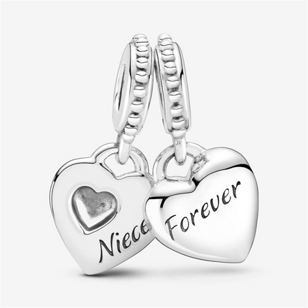 Pandora Moments Aunt And Niece Split Heart Dangle Charm