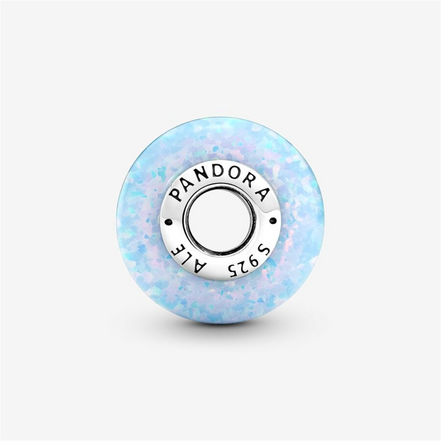Pandora Moments Opalescent Ocean Blue Murano Charm