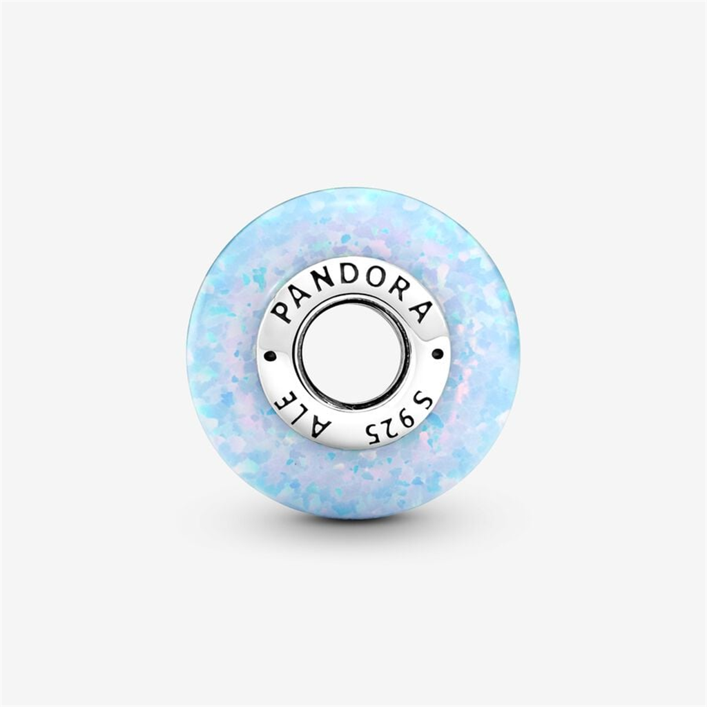 Pandora Moments Opalescent Ocean Blue Murano Charm