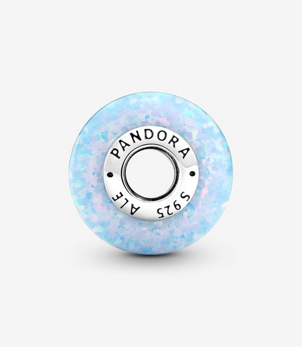 Pandora Moments Opalescent Ocean Blue Murano Charm
