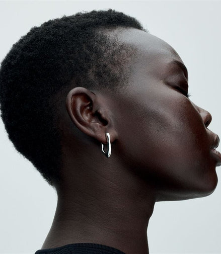 Pandora Essence Organically V-Shaped Open Hoop Earrings