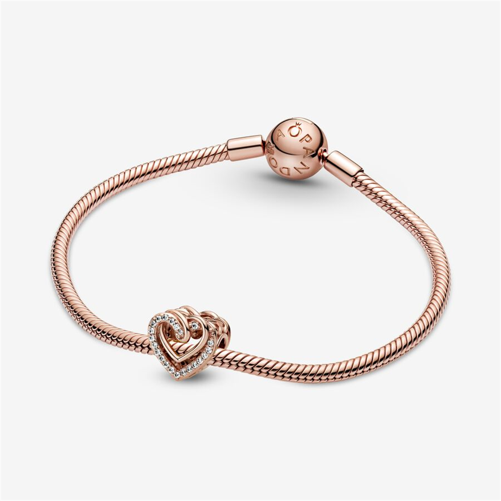 Pandora Moments Sparkling Entwined Hearts Charm