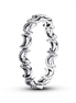 Pandora Beaded Crescent Moon Ring Size 7.5