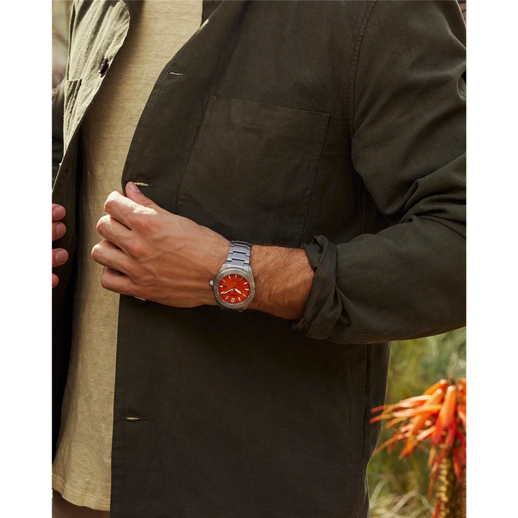 Citizen Eco-Drive Brycen Orange Dial Super Titanium Watch