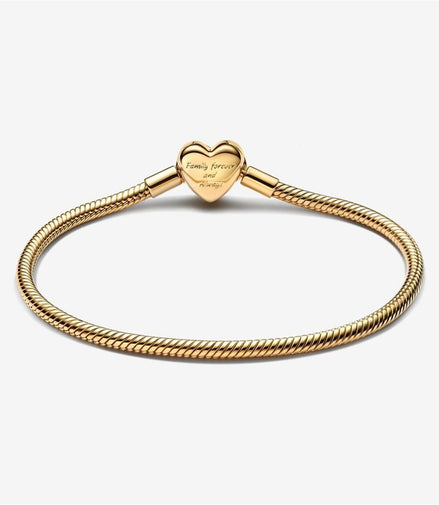 Pandora Moments Sparkling Infinity Heart Clasp Snake Chain Bracelet Size 20