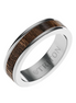 Triton Wood and White Tungsten Men's Wedding Band
