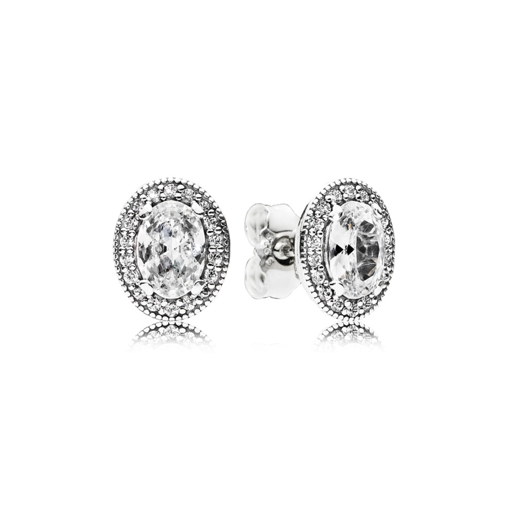 Pandora Timeless Oval Sparkle Halo Stud Earrings