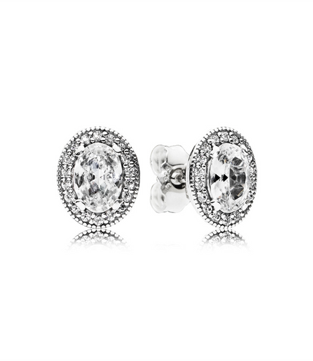 Pandora Timeless Oval Sparkle Halo Stud Earrings