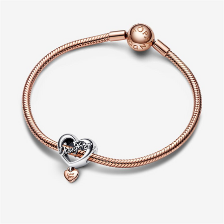Pandora Moments "Love You Daughter" Heart Charm