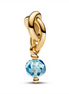 Pandora Moments March Faceted Sea Aqua Blue Eternity Circle Dangle Charm