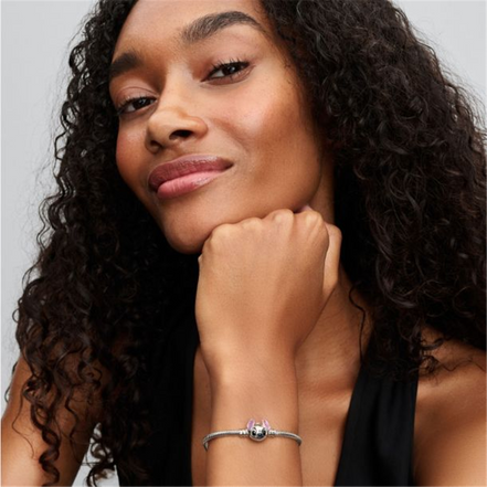 Pandora Disney Stitch Snake Chain Bracelet Size 17