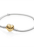 Pandora Moments Snake Bracelet With Logo Heart Clasp Size 16