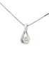 14KT White Gold 0.15 CTW Lab Grown Infinite Diamond Pendant Necklace