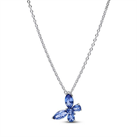 Pandora Blue Butterfly Pendant Necklace