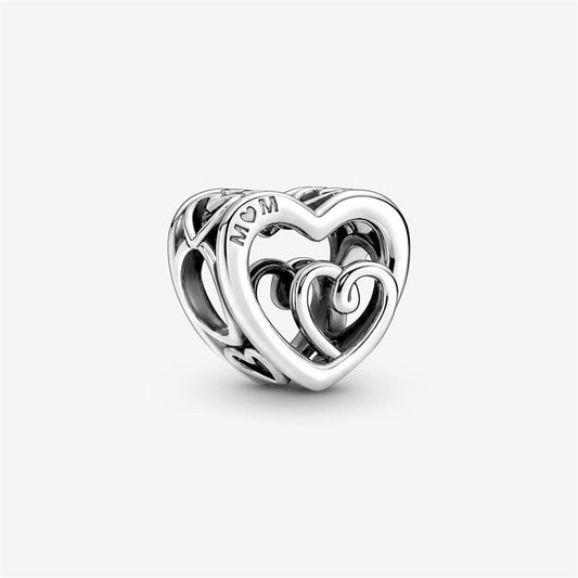 Pandora Moments "Mom" Entwined Infinite Hearts Charm